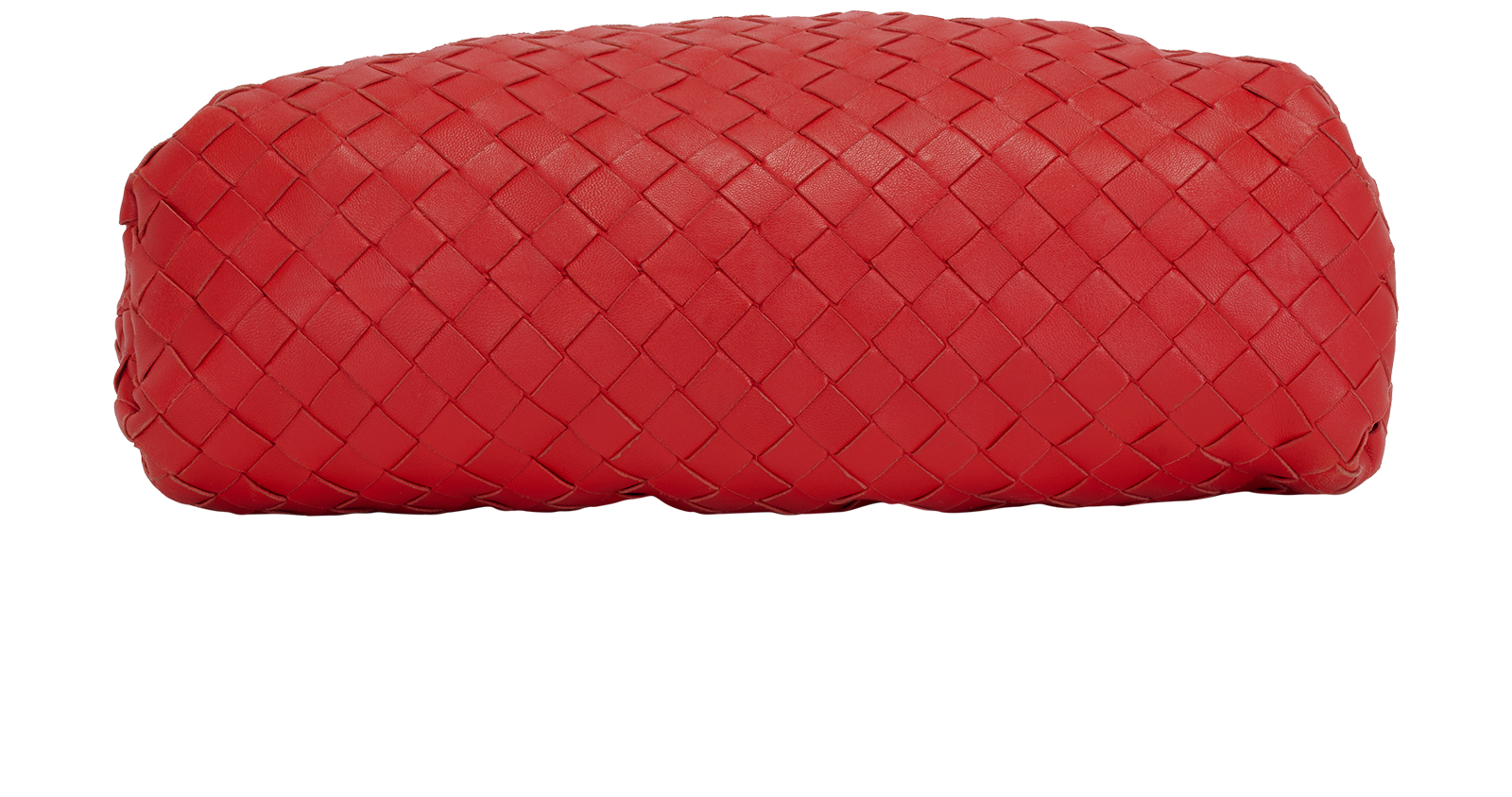 The Pouch Intrecciato Clutch, &pound;950, Handbags, Red, Leather, Top view